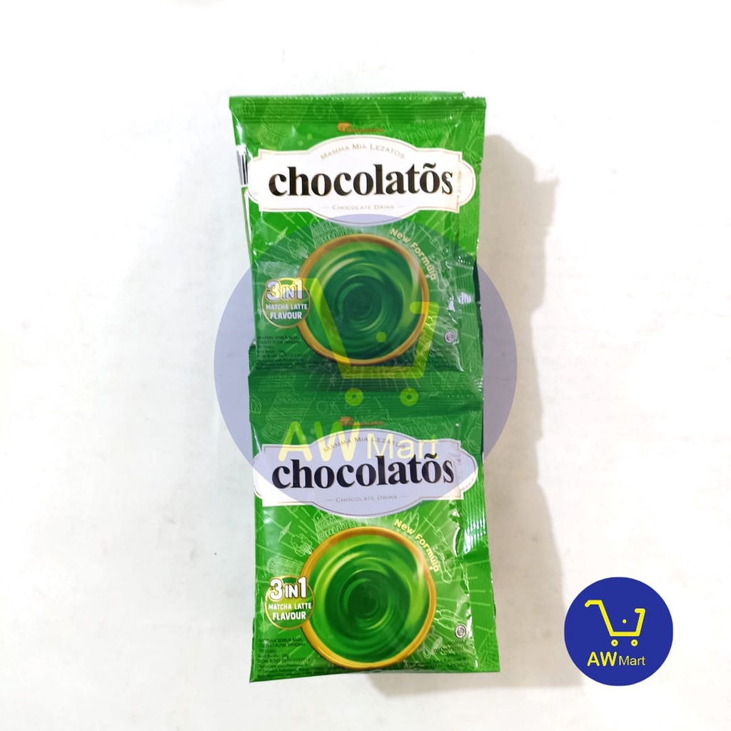 CHOCOLATOS DRINK RENCENGAN (10 SACHET X 24 GR) - COKLAT &amp; MATCHA