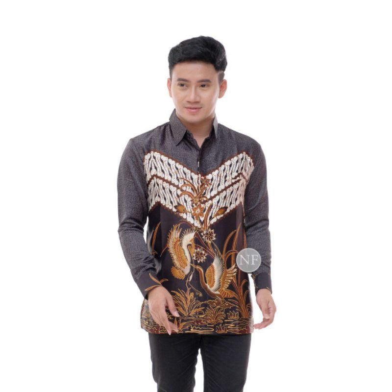 BAJU BATIK KEMEJA BATIK SEMI SUTRA FULL FURING BODY Size.M,L,XL,XXL