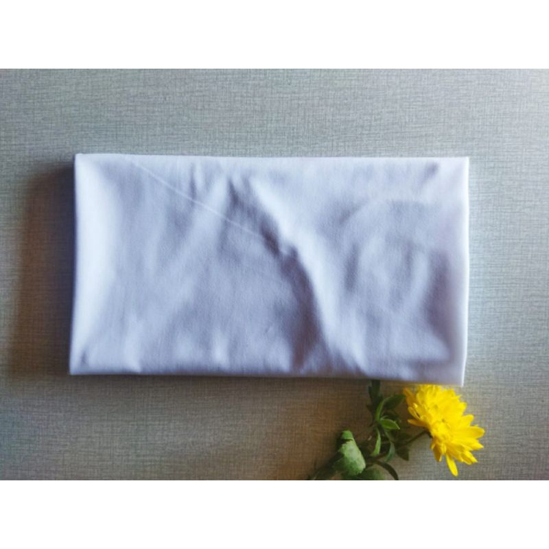 kerudung sport instan no pet JERSEY | jilbab sport | hijab instant olahraga volly basket renang jogging yoga dll-Putih