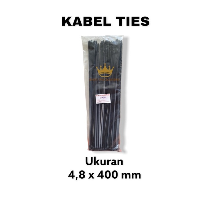 

RATU | Kabel Ties / Tali Ties 40cm , 4.8MM x 400MM Warna Hitam