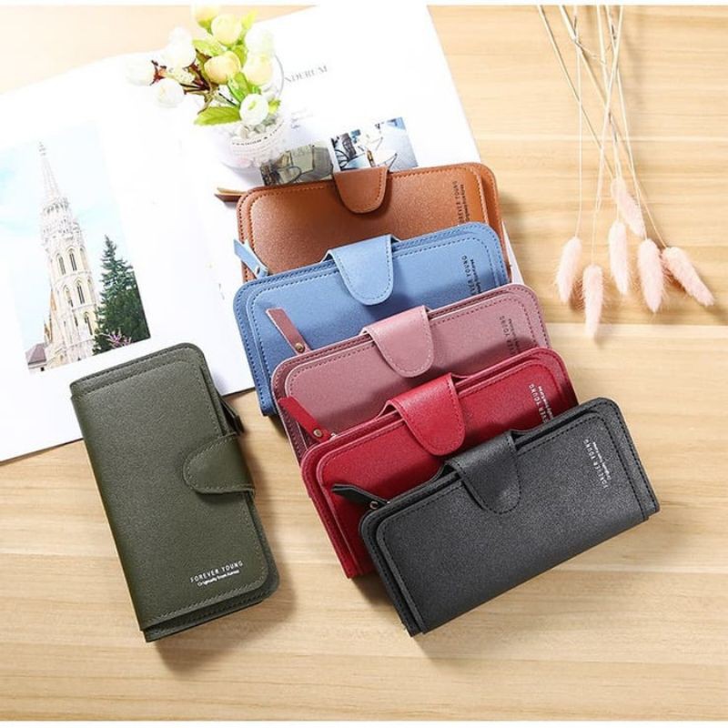 DOMPET PANJANG WARNA KULIT CEWE WANITA MURAH IMPORT CANTIK 