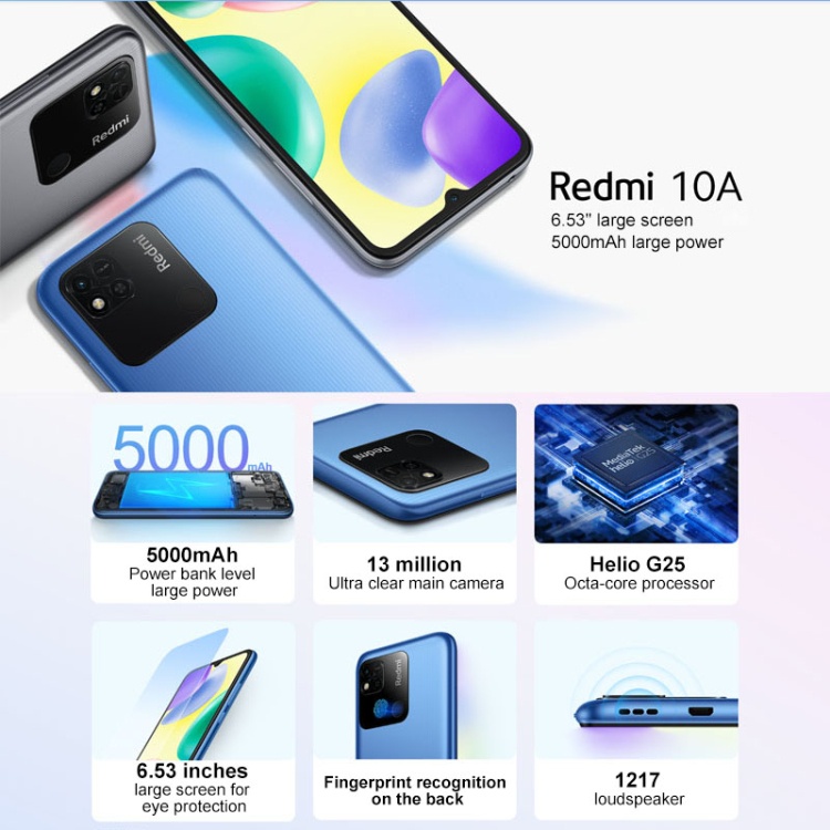Redmi 10A [3GB+32GB] [ 3GB+64GB] Garansi Resmi Xiaomi 15 Bulan-4