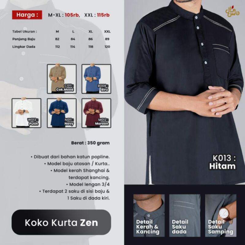 KURTA PAKISTAN ZEN QOMISHU BERKUALITAS