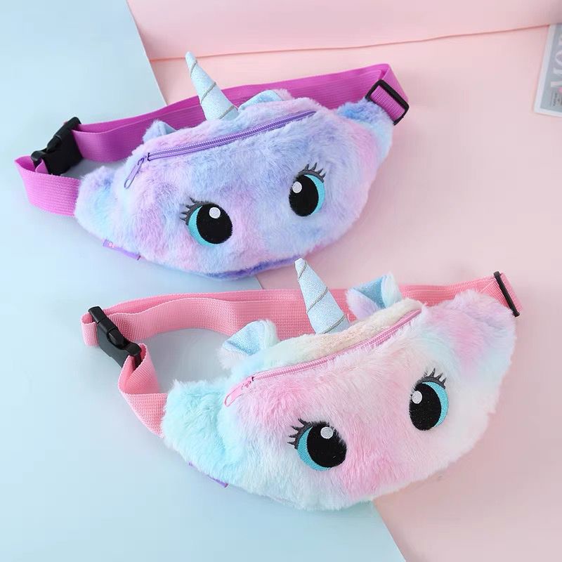 TAS UNICORN PINGGANG WAIST BAG WANITA MODEL UNICORN IMPORT TERMURAH READY 2 VARIANT WARNA UNGU DAN PINK