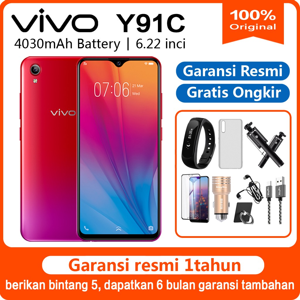 Hp Vivo Y91C 2GB+32GB 13MP AI Photography 6.22 inci HD Layar Besar