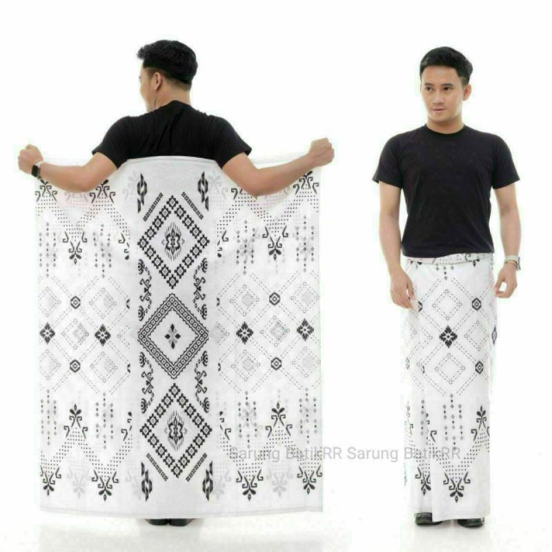 NEW PALAIKAT PUTIH SARUNG KANG SANTRI | SARUNG BATIK MOTIF | SARUNG PRIA DEWASA | AKSARA JAWA HANACA