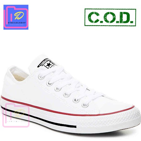 Sepatu Kets Allstar Converse177 Putih List Merah Sepatu Casual Wanita Terbaru Sepatu Kanvas Terlaris