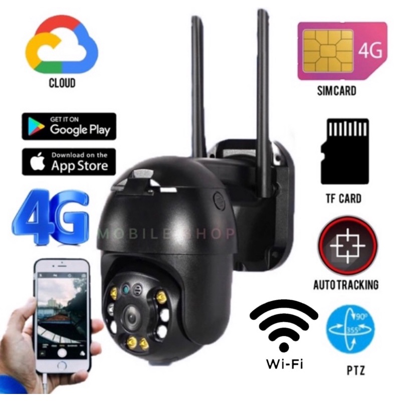 Camera CCTV GSM 4G Simcard Outdoor Auto Tracking PTZ Switching Wifi - Pantau Jarak Jauh