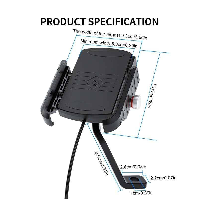 Zzz Holder Handphone 3.5-6.5 &quot;Untuk Kaca Spion Motor