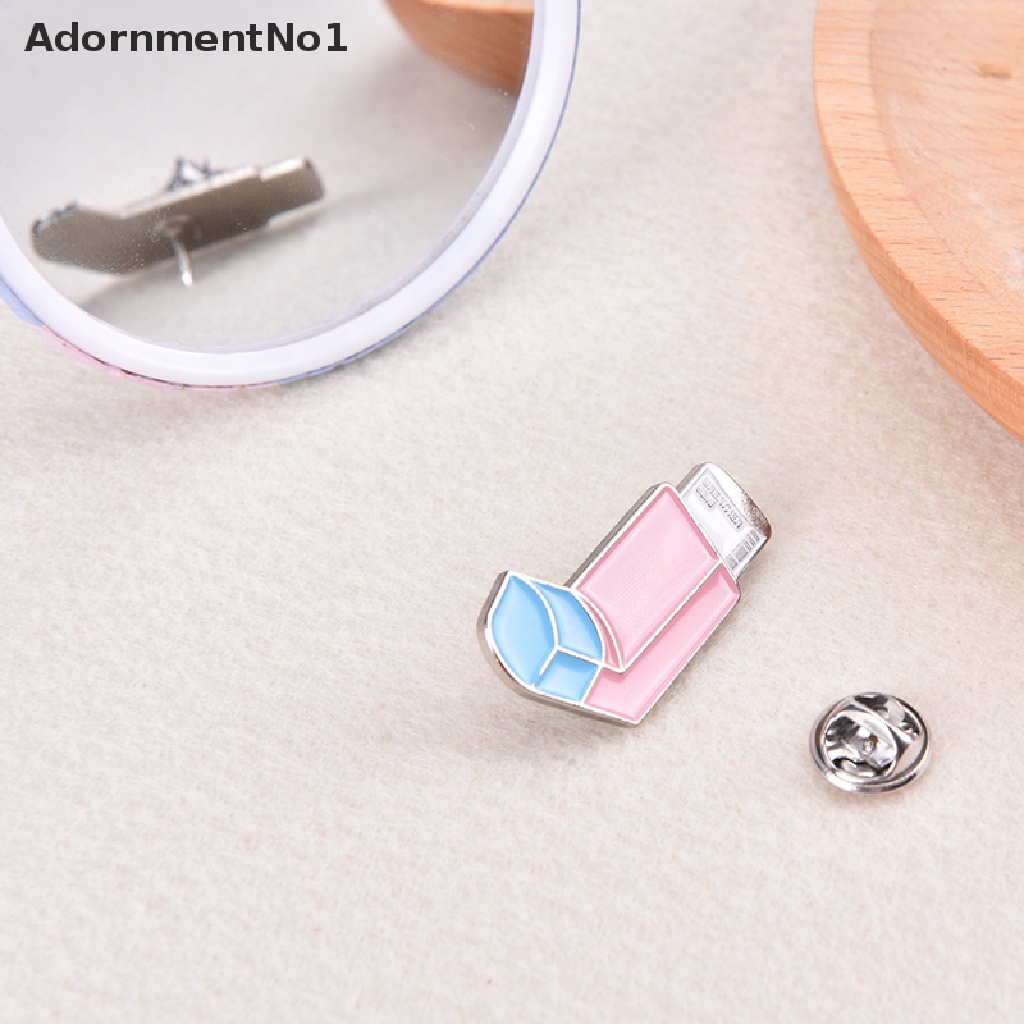 (AdornmentNo1) Bros Pin Enamel Desain Obat Medis Asthmatik Pasang Kerah