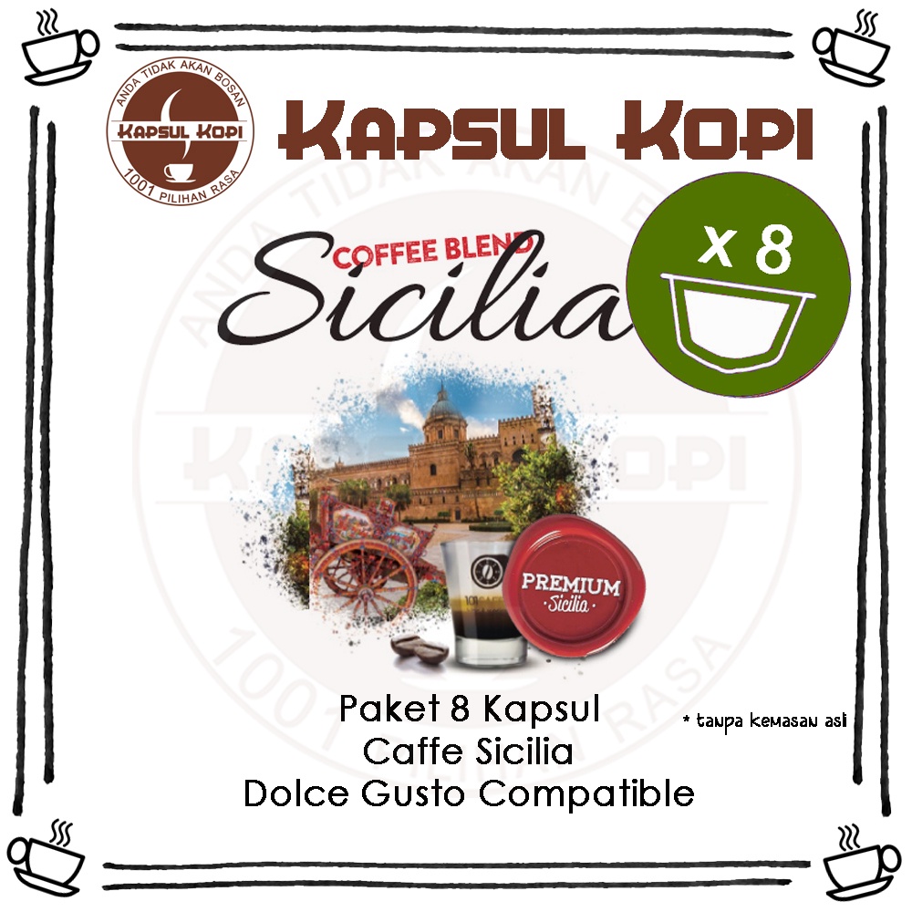 

Paket 8 Kapsul Kopi Caffe Sicilia Impor Dolce Gusto Compatible