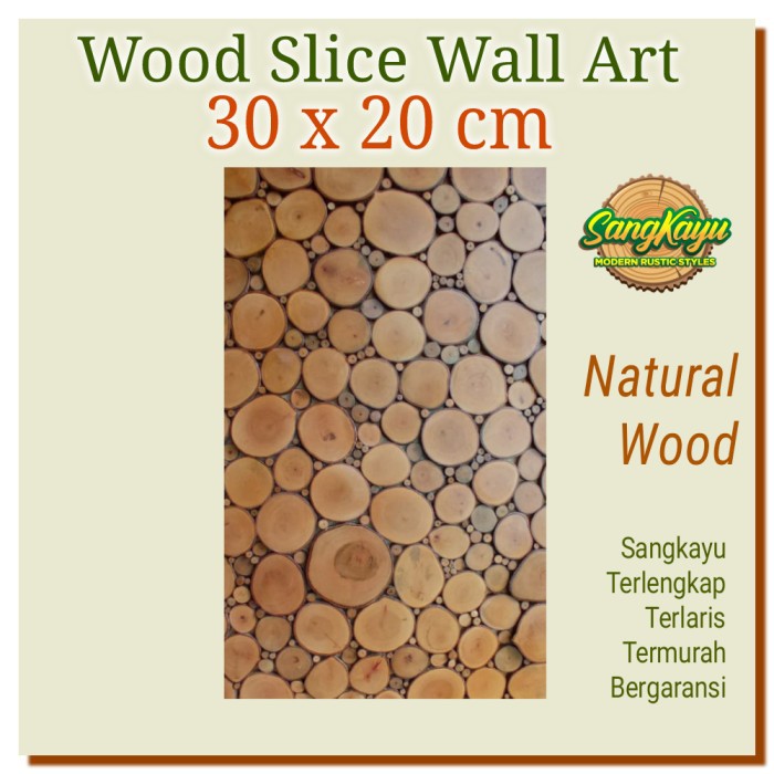 Wood wall art hiasan dinding kayu 30x20 bkn wallpaper dekorasi rustic