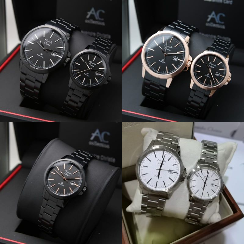 Alexandre Christie Rante Ac1008 / Ac 1008 Jam Tangan Couple  rantai  / kulit Original