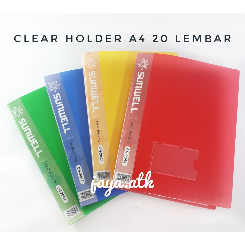 CLEAR HOLDER A4 20 POKET POLOS DOKUMEN KEEPER DISPLAY BOOK A4 20 LEMBAR MAP DOKUMEN A4 20 LEMBAR