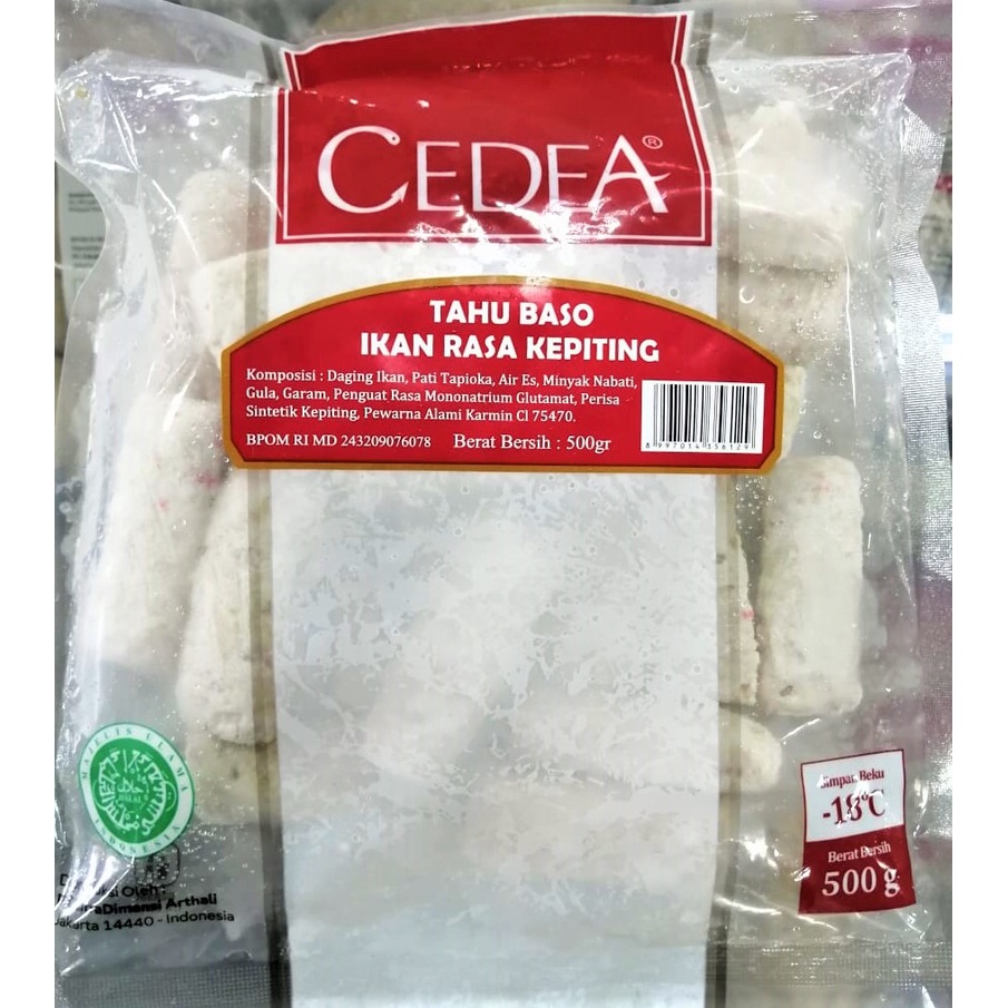 

Cedea Tahu Baso Ikan Rasa Kepiting 500gr