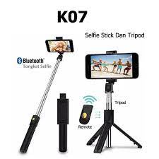 Tongsis K07 Selfie Stick Tripod Tongsis/Tomsis Bluetooth Remote Control K07