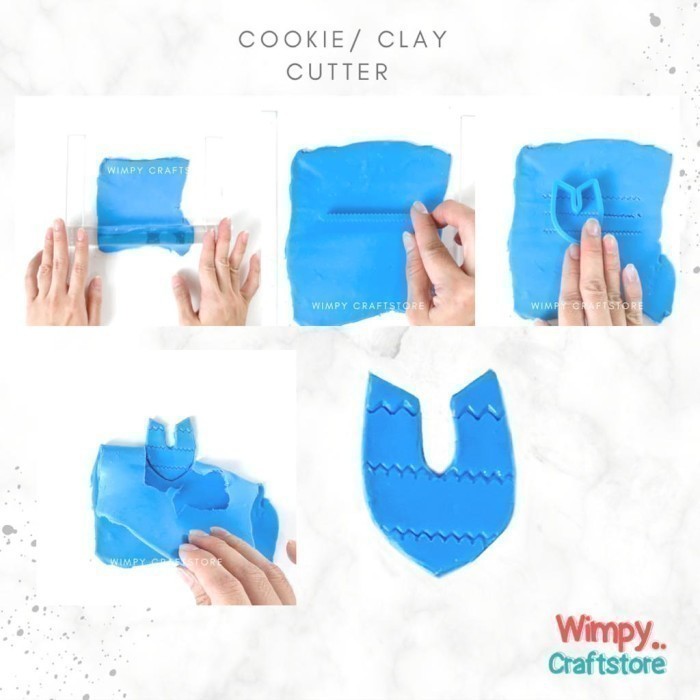 Wimpy Cetakan Anting Clay Cutter Rhombus B Cookies Cutter Fondant Coklat