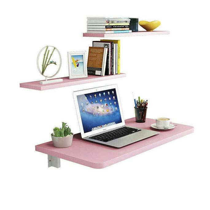 Meja Lipat Gantung Serbaguna Ambalan Dinding Lipat Lapisan Pvc Deanayolistore