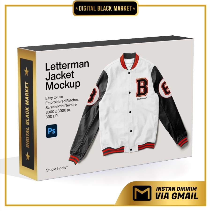 Letterman Jacket Mockup - Photoshop