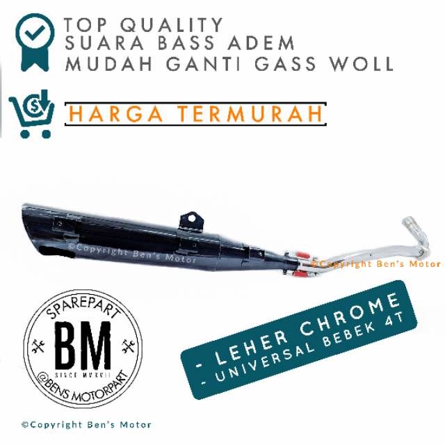 Knalpot Honda Supra X lama / Supra Fit / Wave 100 / Supra V / Supra Fit New - Knalpot Racing Bobokan