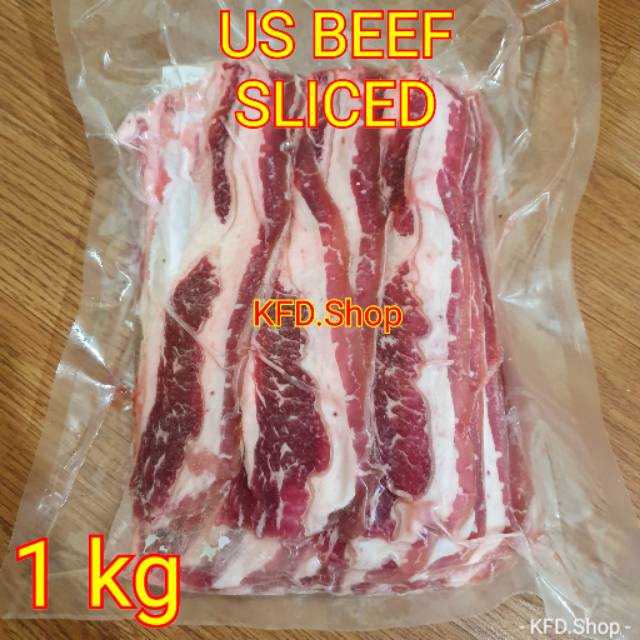 

US BEEF SLICED 1KG SHORTPLATE