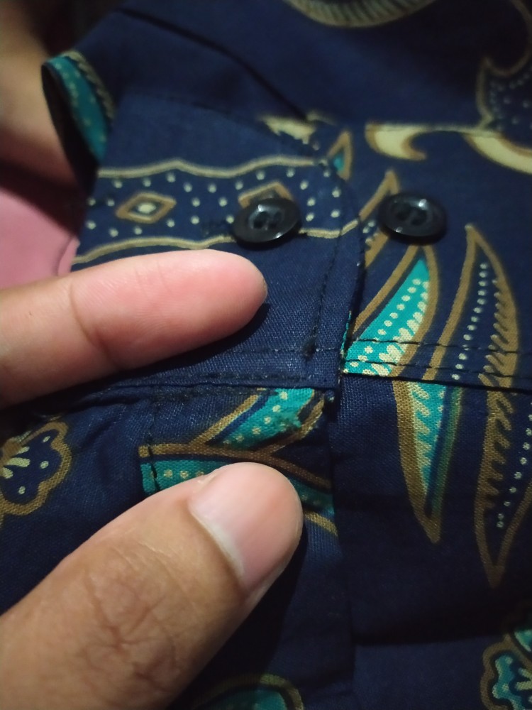 Aswangga Dongker Kemeja Batik Pria Full Furing Bahan Katun Halus Baturaden