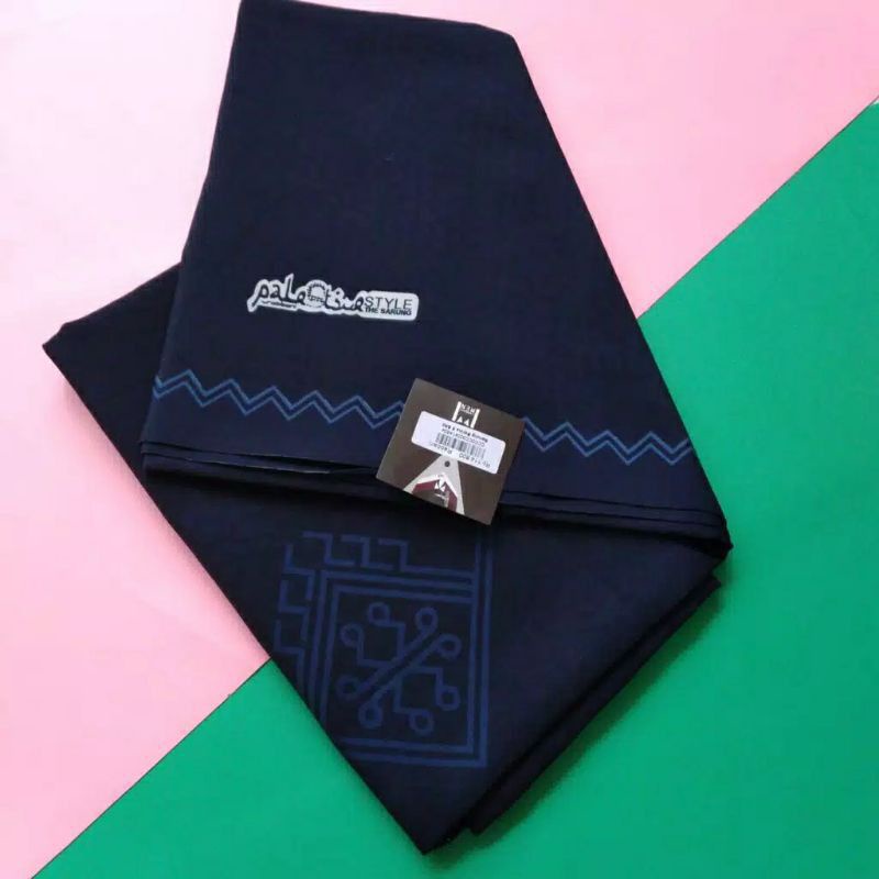 SARUNG RABBANI PALESTINA MOTIF RETINA 6 NAVY SARUNG RABBANI PALESTINE STYLE TERBARU