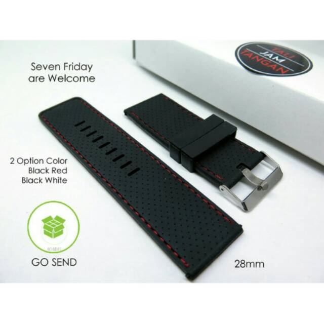 28mm SevenFriday Rubber Strap Tali Jam Tangan Seven Friday Murah