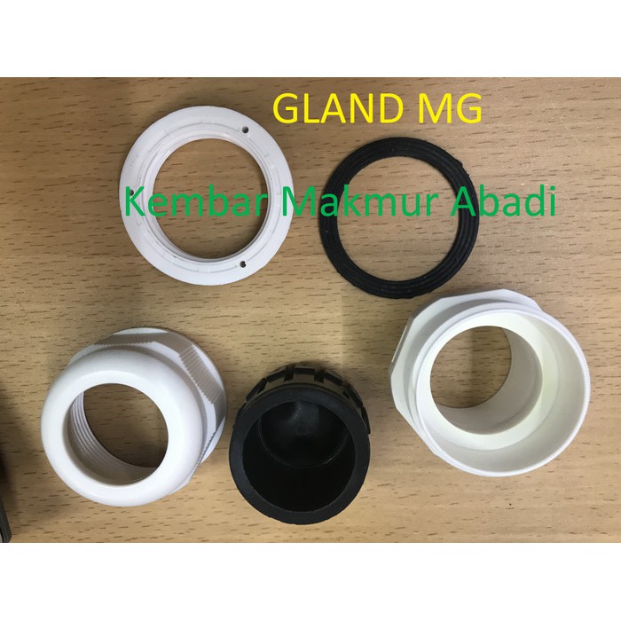 KABEL GLAND MG-32 PVC NYLON / GLAND KABEL MG32 PUTIH / HITAM / CABLE GLAND MG 32 / KABEL GLEN MG32