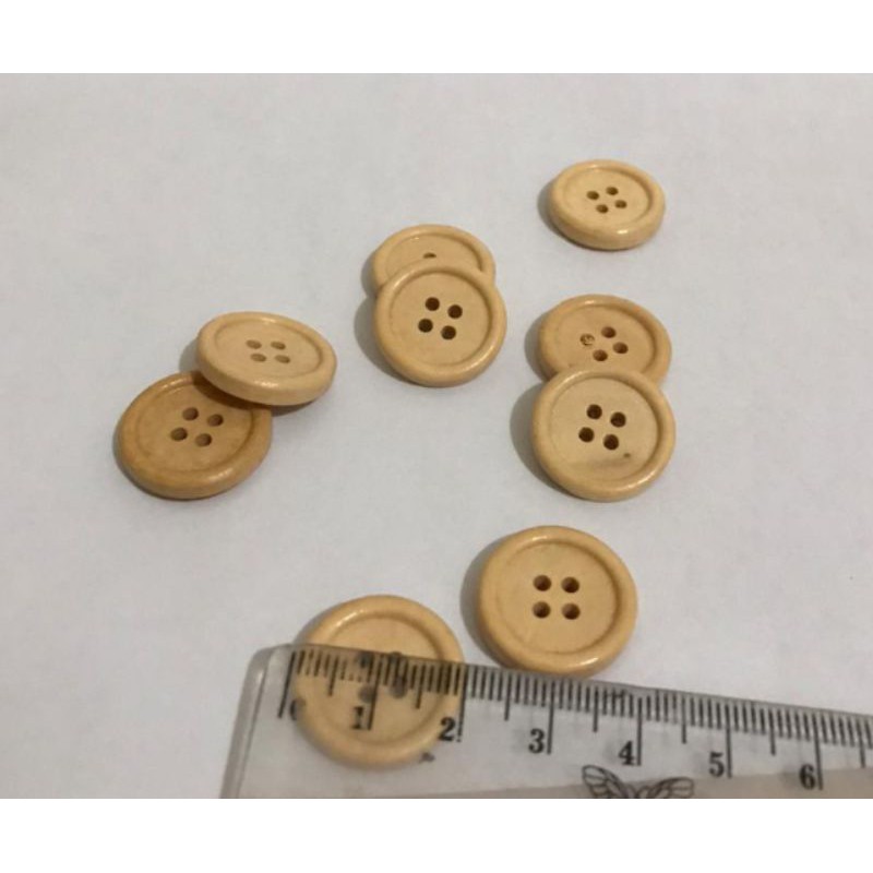 KANCING KAYU POLOS RAJUT 2 CM