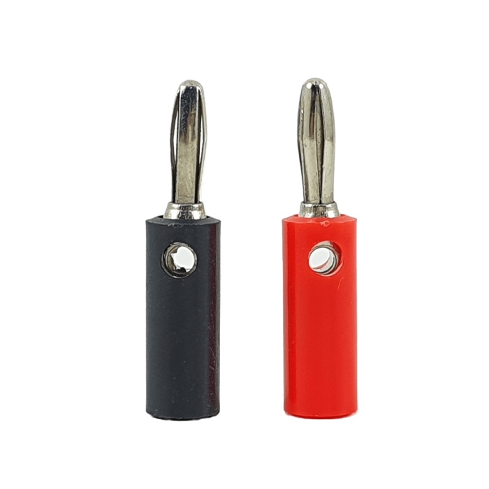 Jack Banana Silver Plug Male Socket Jek Speaker 4mm Jak