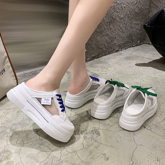 Sepatu Sandal Perempuan Putih Import Cantik Sepatu Sendal Cewek Korea Trendy SD-097