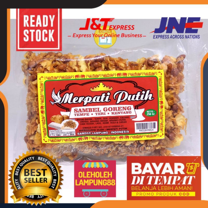 

Sambal Merpati Putih Sambal Goreng Tempe Teri Kentang Kacang Asli Lampung 250g Sambel Goreng Lampung