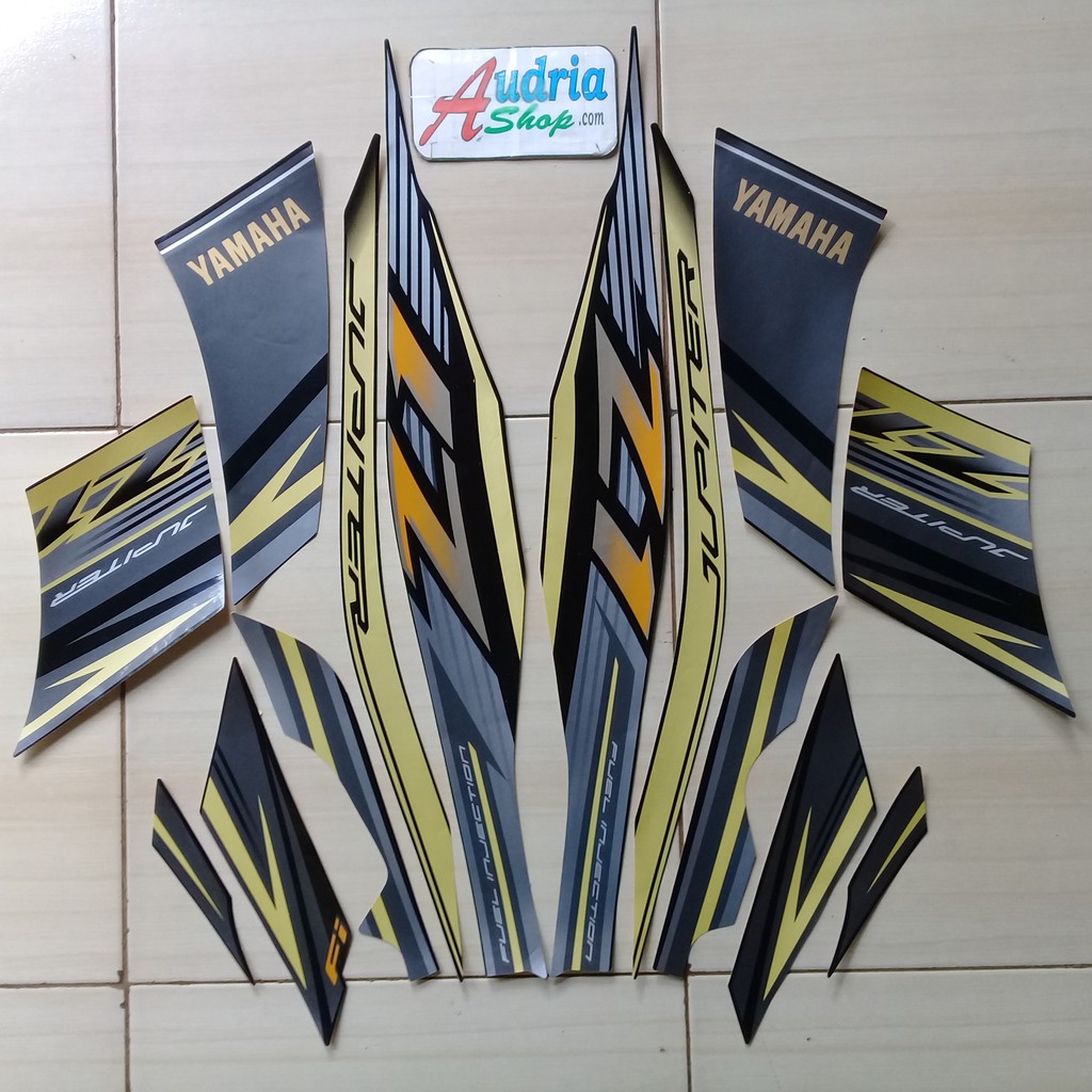 Striping Sticker Motor Yamaha Jupiter Z1 2016 Hitam-Gold