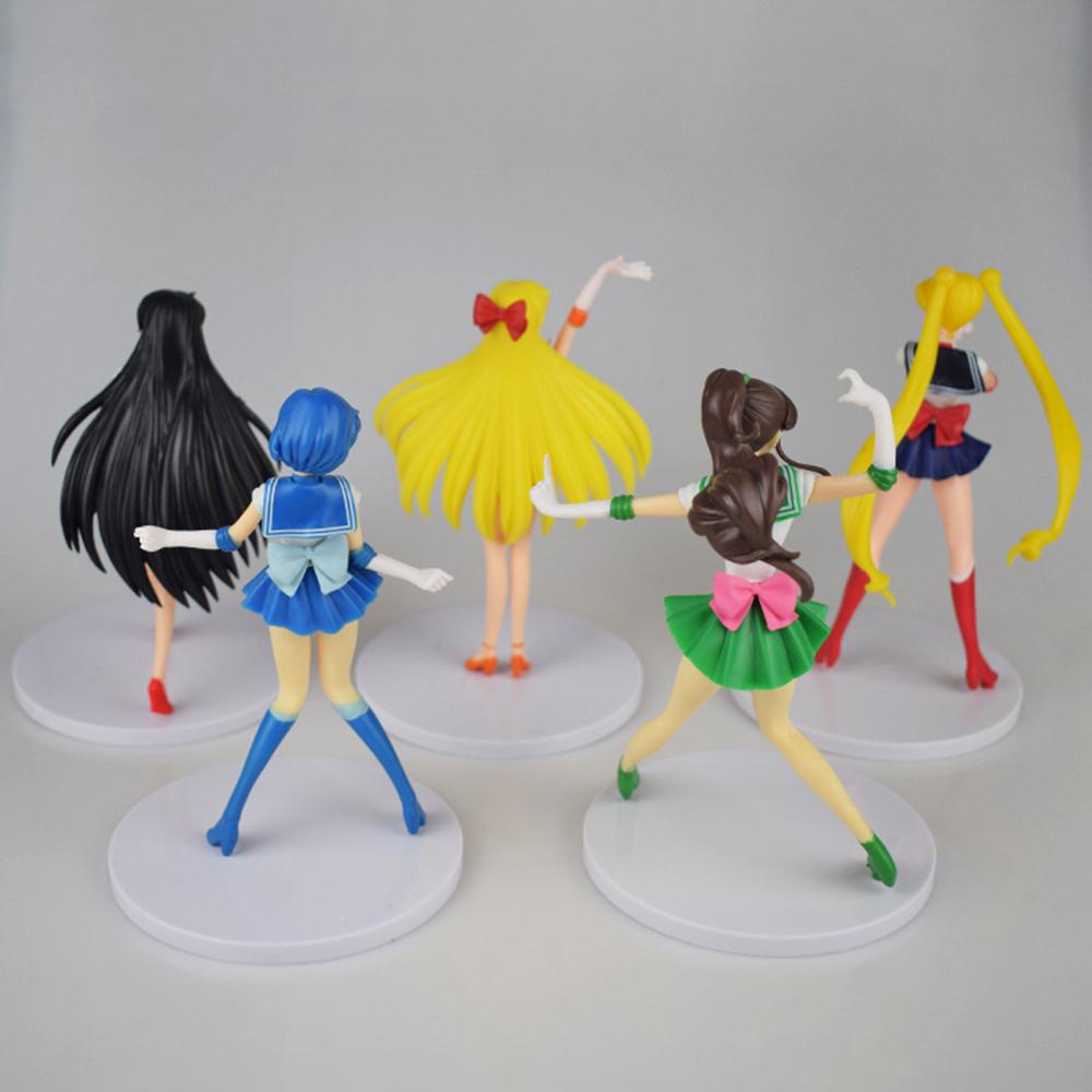 NEEDWAY Hiasan Dekorasi Kue Mainan PVC Lucu Model Boneka Moon Power Sailor Moon Figure