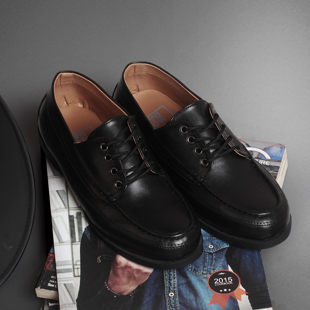 MARCO BLACK |ManNeedMe x Monday| Sepatu Pantofel Pria | Oxford Formal / Kantor Derby Shoes ORIGINAL