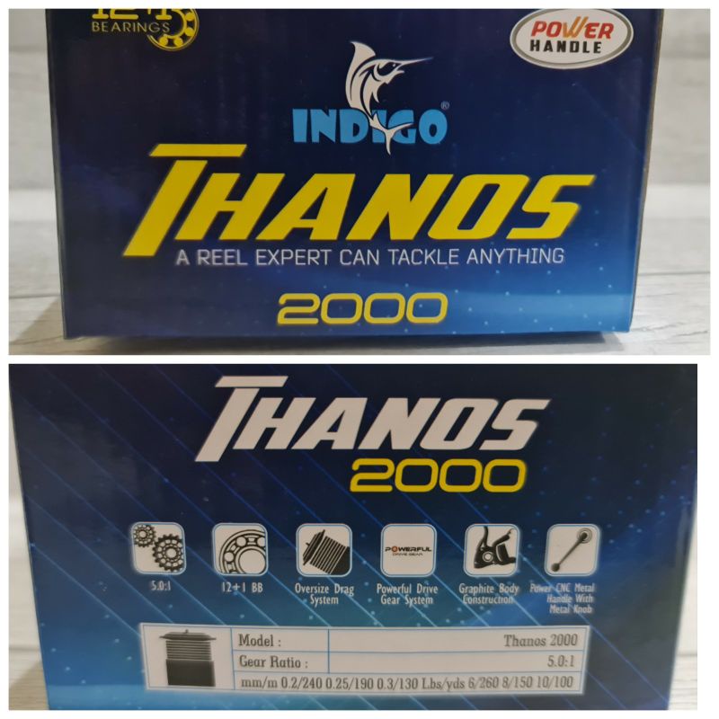 REEL PANCING INDIGO THANOS 2000... POWER HENDEL