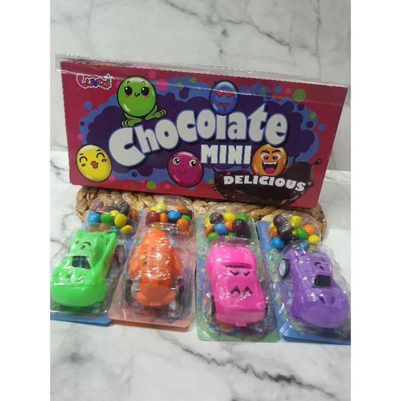 Permen Cemilan Snack Coklat Jadul Cokelat Mobil Mini Mainan Anak Murah Chacha (isi 30 pcs)