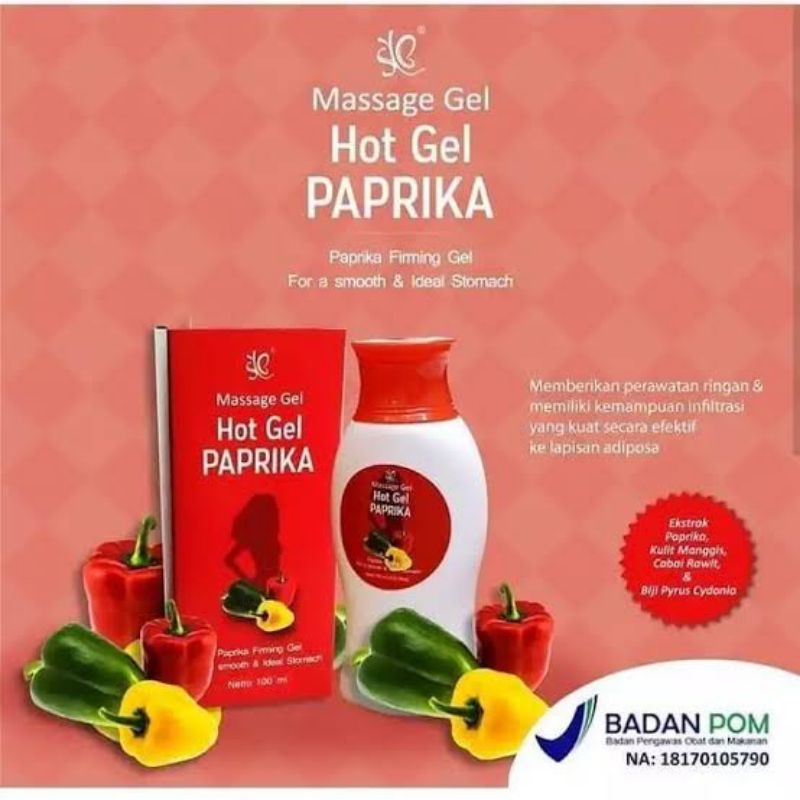 MASSAGE GEL HOT GEL PAPRIKA GREEN TEA BY SYB BPOM - GEL PENGECIL PERUT DAN TUBUH