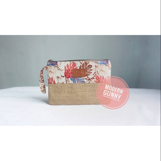 Tomini pink pouch, Tas goni, pouch goni, pouch burlap