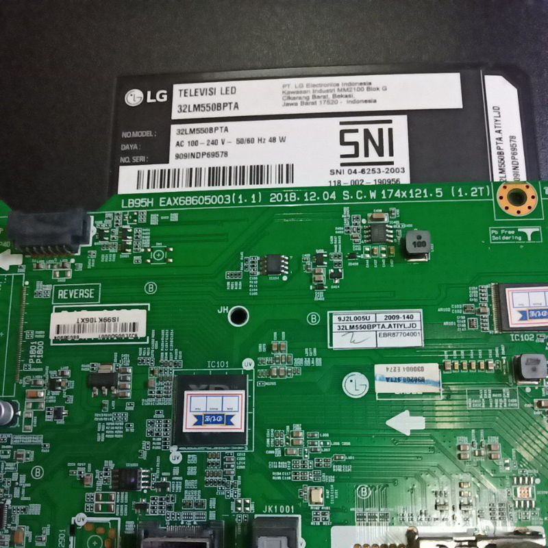 MB Mainboard Modul Mesin TV Led LG 32inc 32LM550BPTA  32LM550 Ori