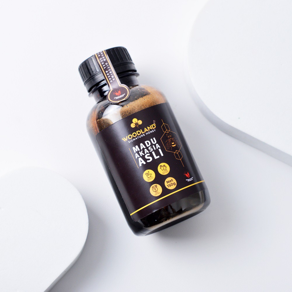 Madu Akasia Asli Woodland Raw Honey 150gram GRATIS DIPPER Lolos Lab UI