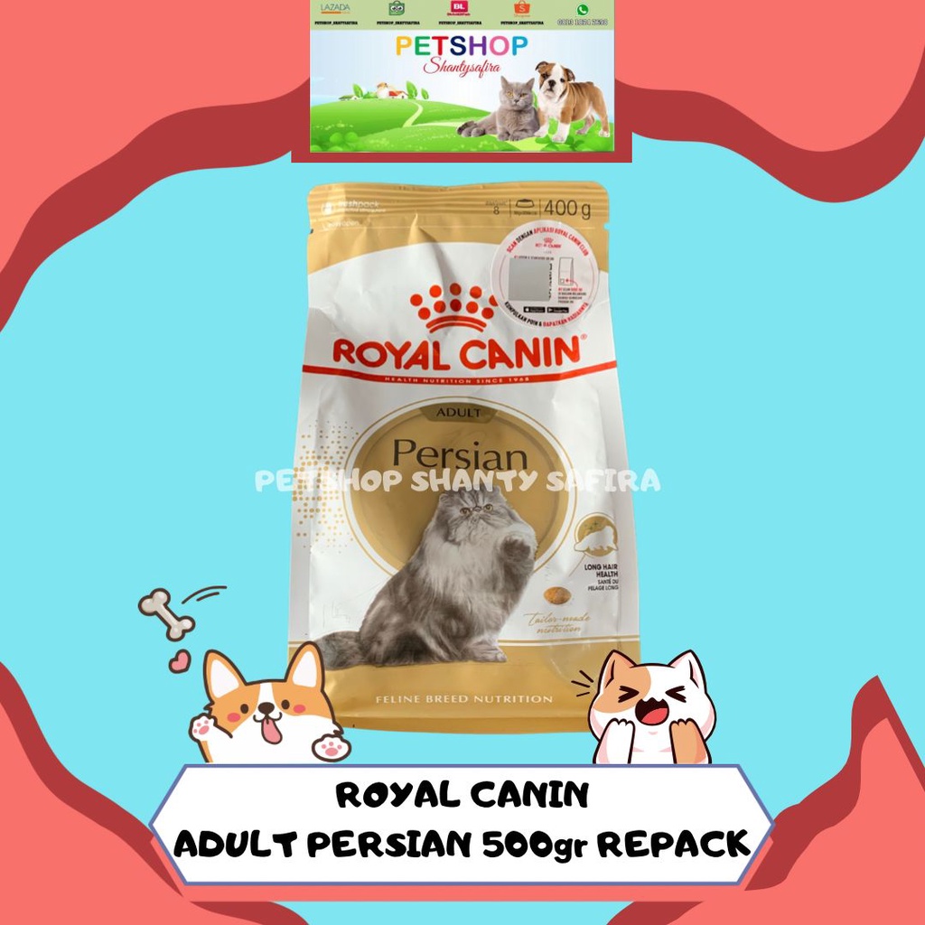 MAKANAN KUCING ROYAL CANIN ADULT PERSIAN 500GR repack