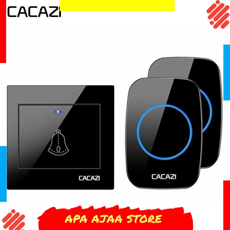 Termurah ! CACAZI Bel Pintu Wireless Waterproof 1 Transmitter 2 Receiver - H10