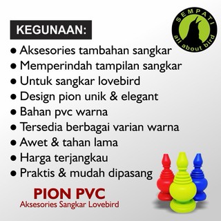 PION SANGKAR  KANDANG BURUNG  PVC  WARNA ANTI PECAH Shopee 