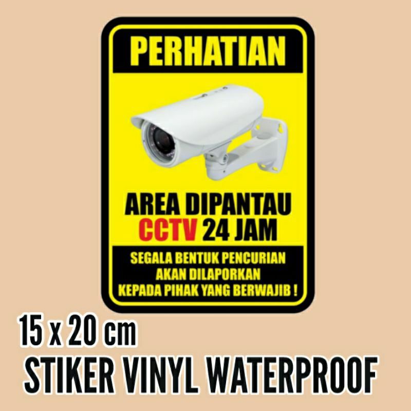 

STIKER VINYL AREA DIPANTAU CCTV 24 JAM