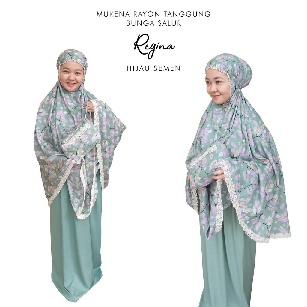 MUKENA BALI TASIK - MUKENA ANAK TANGGUNG RAYON BUNGA SALUR REGINA