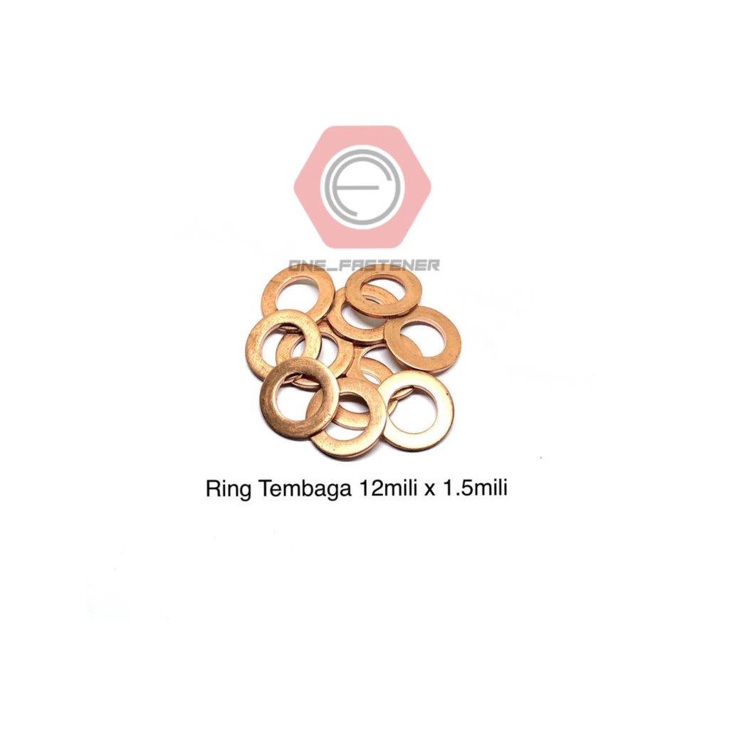 Ring Tembaga M12 Tebal 1.5mm Plat 12x20 oli mesin mobil motor 12mm baut 17