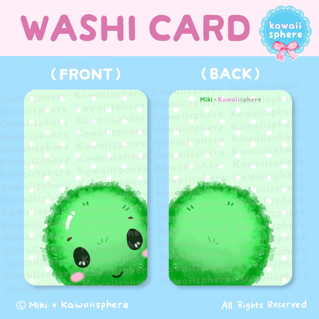 

Marimo Washi Card | Washi Sample Card PVC | Kawaiisphere CMK002