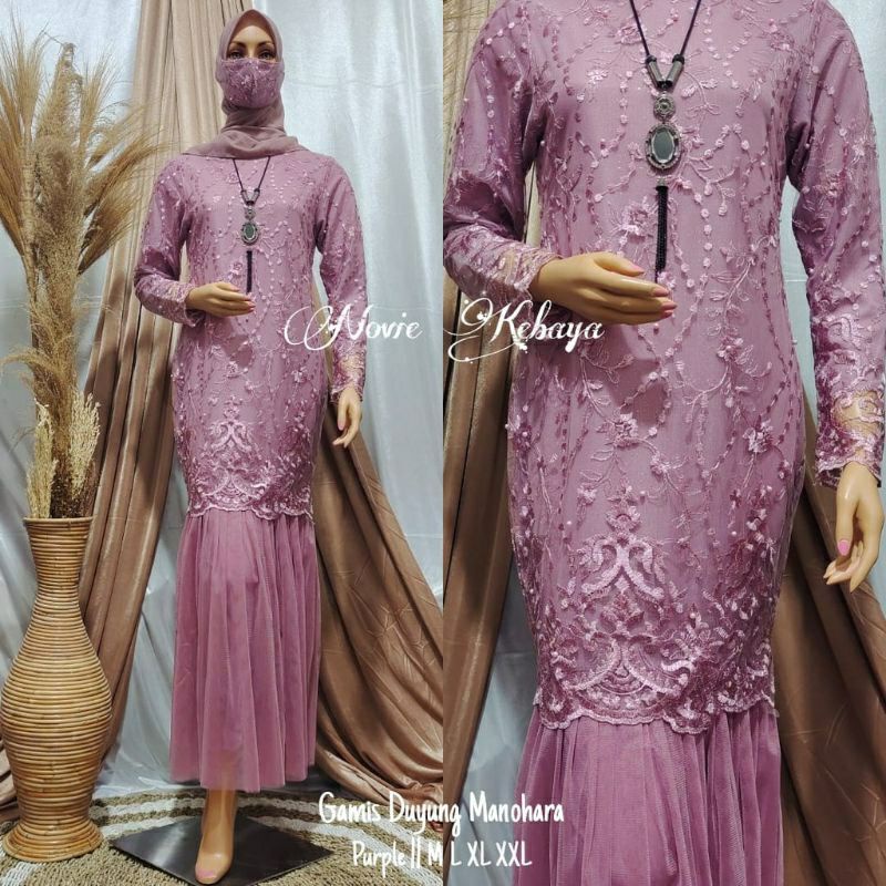 GAMIS KEBAYA TUTU DUYUNG SLIM/GAMIS TULLE/GAMIS KEBAYA PESTA TERBARU &amp; TERLARIS